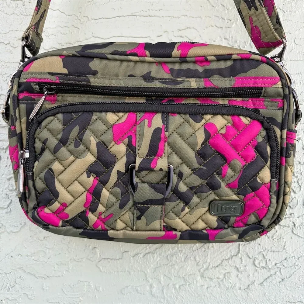 Lug Carousel XL Women's Crossbody Bag Camo Orchid Large